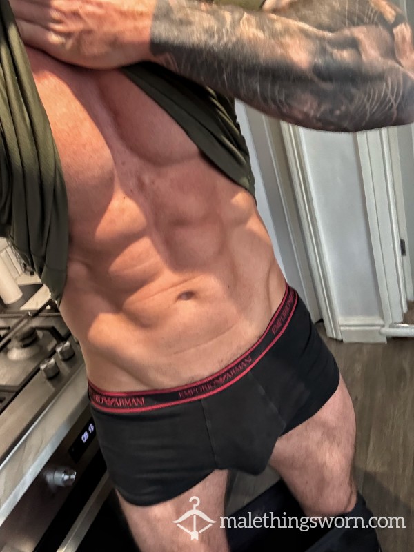 Emporio Armani Black Boxers – Size Medium – Well Worn