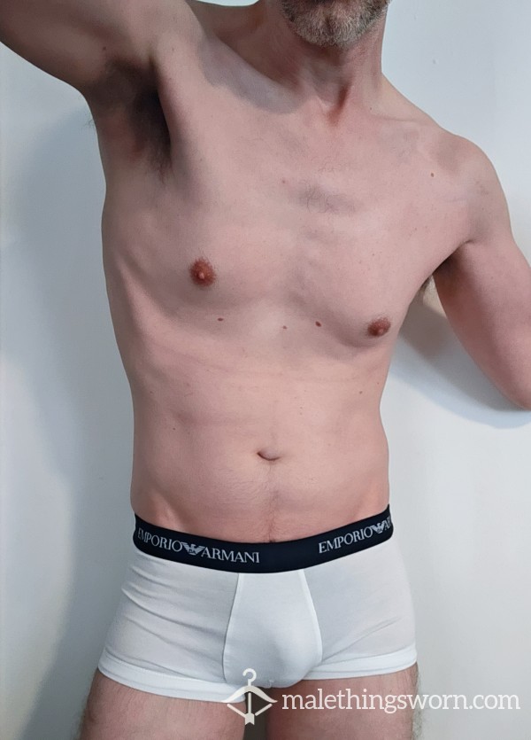 Emporio Armani EA White Trunks Size S (but Quite Small!) Customizable