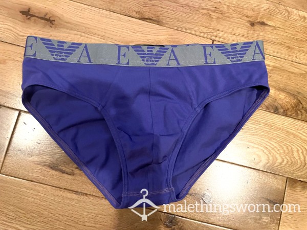 SOLD - Emporio Armani Purple Hip Briefs (M) Ready To Be Customised For You!