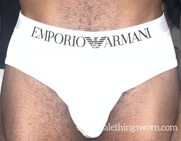 Emporio Armani White Briefs (24 Hour Wear)
