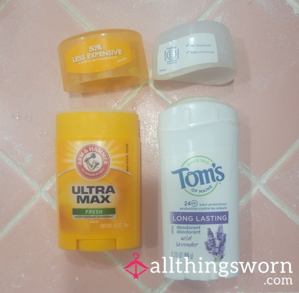 Empty Deodorant Sticks - A&H Fresh And Tom's Lavender Scented