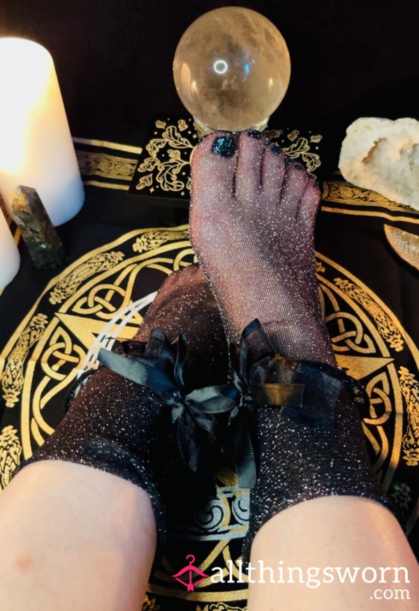 ✨ Enchanted Glitter Mesh Socks 🎀