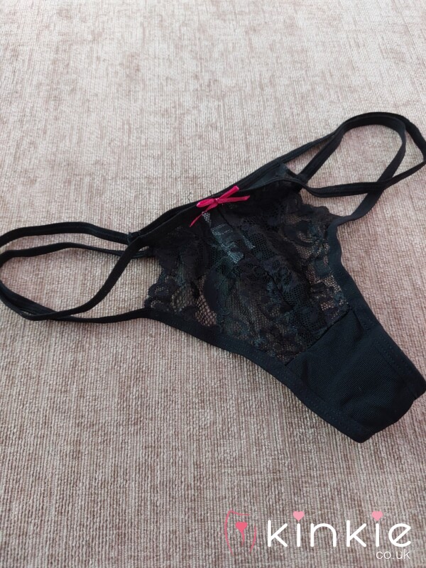 Enjoy My S**y Worn Lace Thong - SOLD