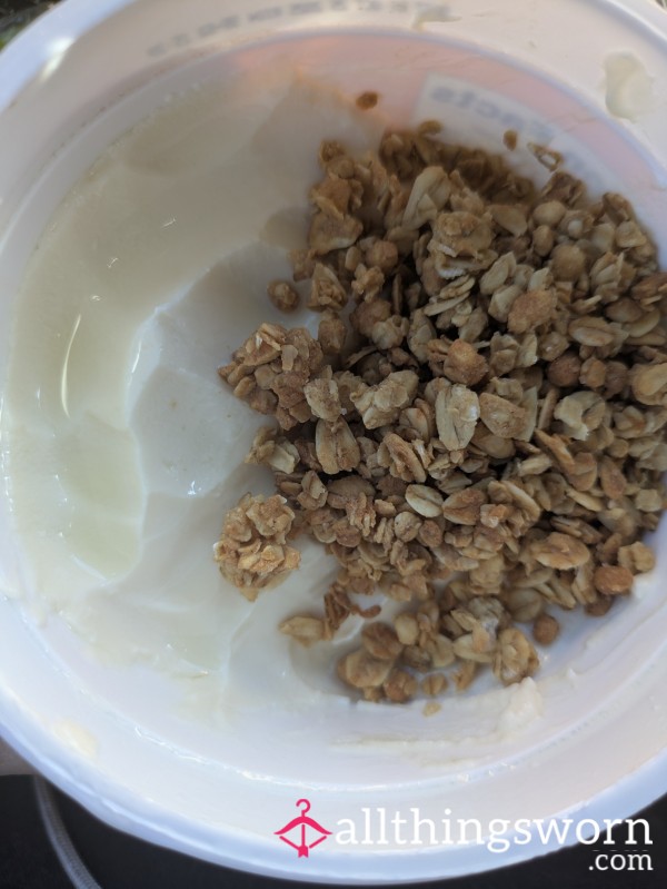 Enjoying A Creamy Breakfast