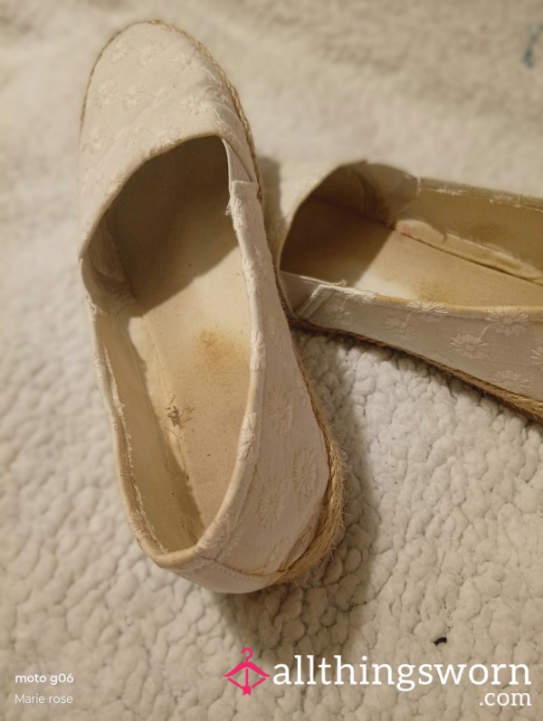 Espadrilles, Plenty Of Foot Markings Inside