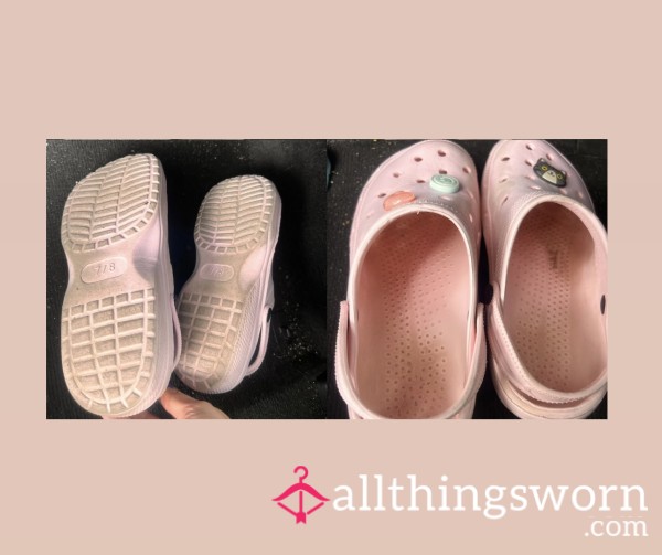 Everyday Very Worn Light Pink Crocs