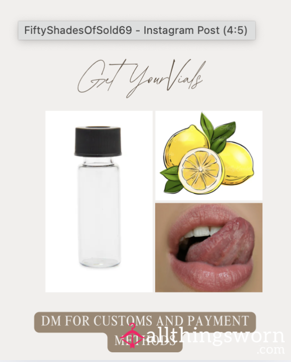 Exclusive Vials Of Sp*t & Lemonade – A Unique Custom Experience 🍋💦