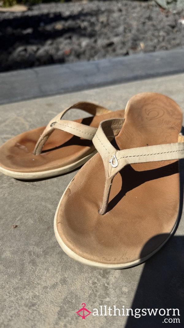 Expensive Heavily Worn Flip Flops