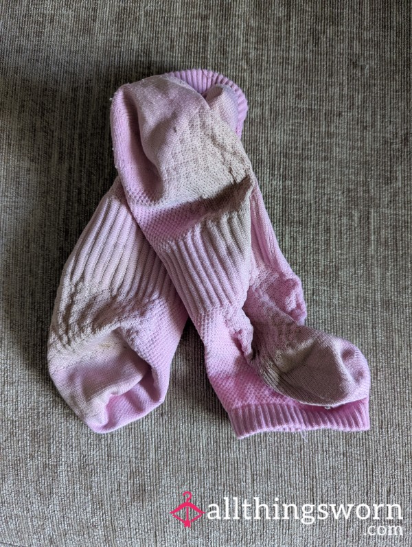 Extra Musty, Smelly Pink Ankle Socks- Worn For 2 Full Days + 2 Gym Sessions 🧦🔥