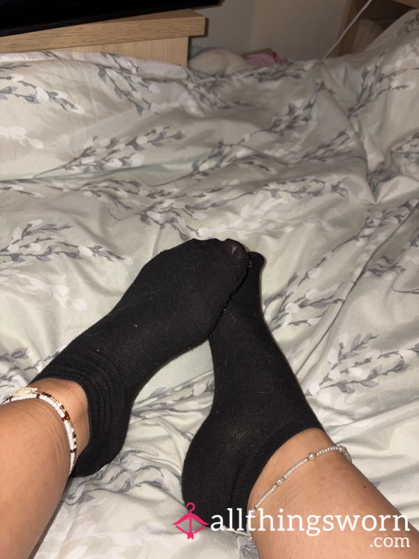 Extra Worn Black Ankle Socks 🧦