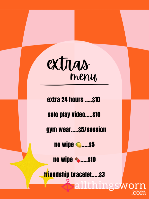 ✨Extras Menu✨