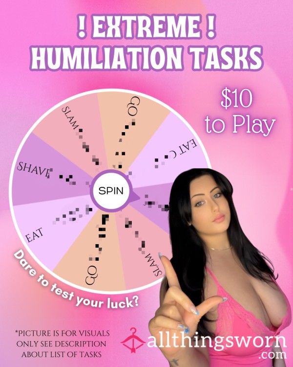 EXTREME HUMILIATION TASK WHEELSPIN - Do You Dare?