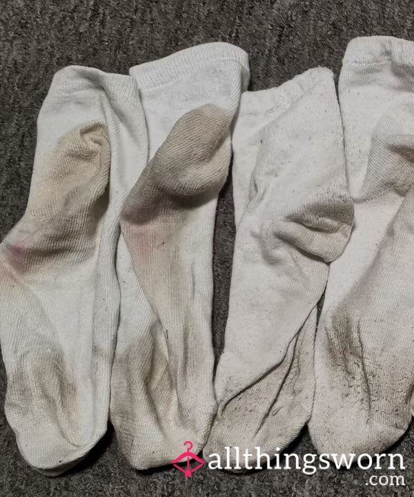 Extremely Dirty White Cotton Socks