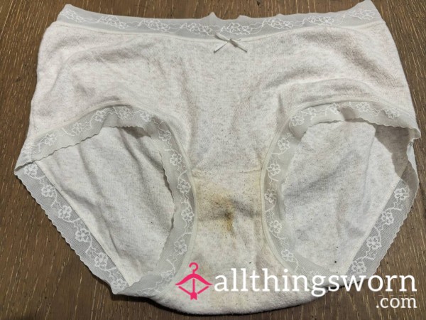 Extremely Dirty White Cotton Underwear