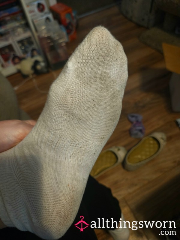 EXTREMELY STINKY DIRTY White Ankle Socks 😷💦