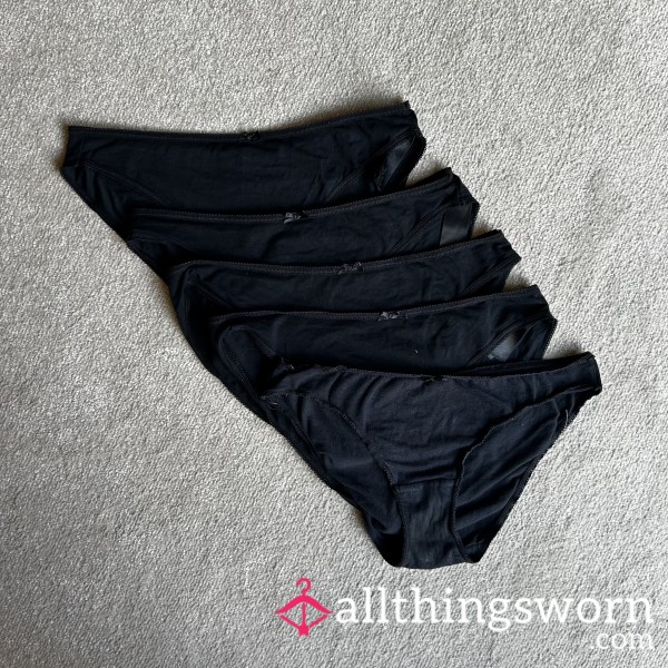 🖤EXTREMELY Well Worn Black Cotton Panties🖤