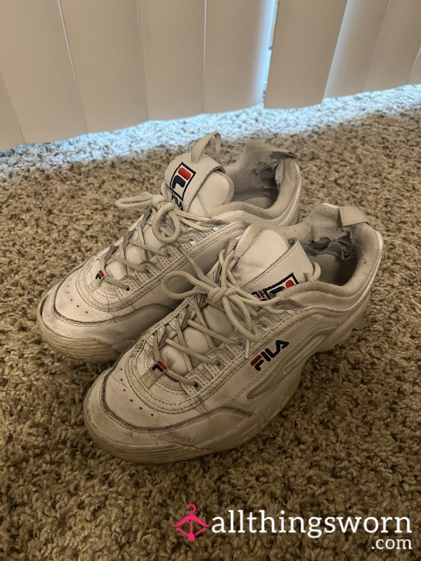 Extremely Well Worn Fila Sneakers