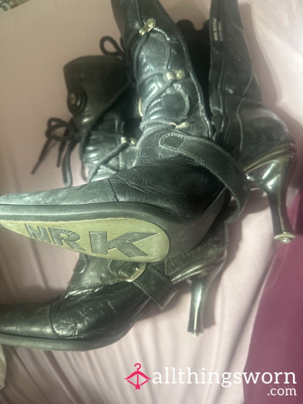 Extremely Well-Worn New Rock Boots – Years Of History And Character
