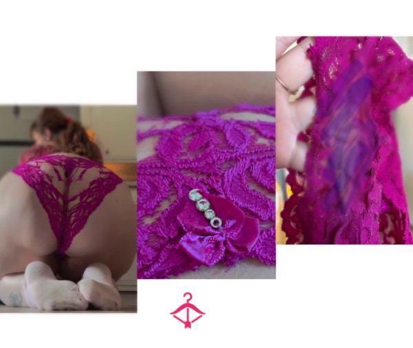 EXTREMELY WELL WORN Pink Lace Panties