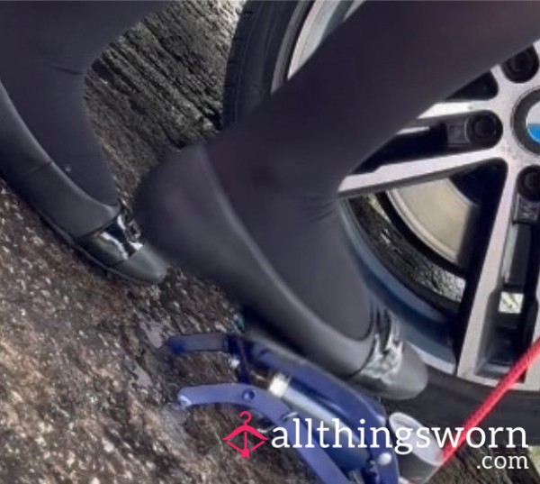 Extremely Well Worn & Stinky Calvin Klein Ballet Flats | Stretched, Torn & Sweaty | Heavy Flats Fetish