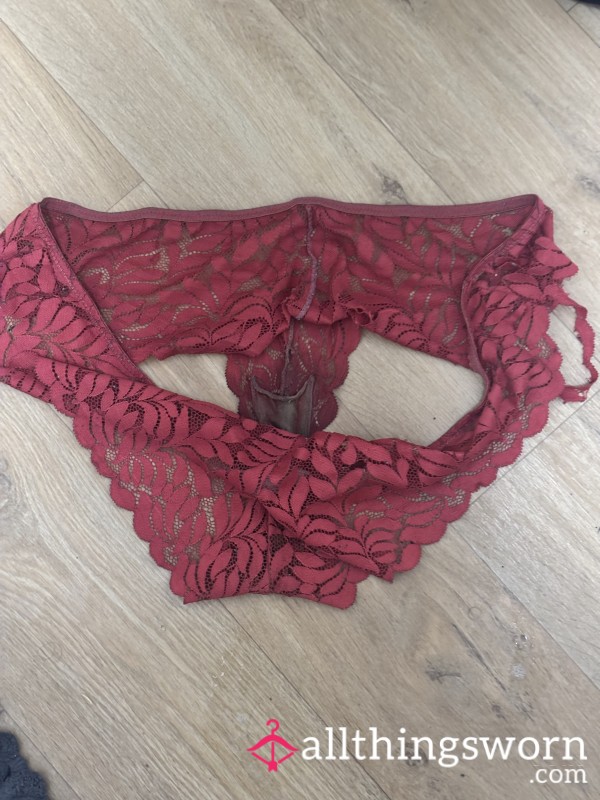 Extremely Worn French Knickers | Workout Favourite | Torn, Scented, Well-Loved