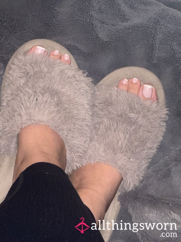 Extremely Worn Pink Slippers