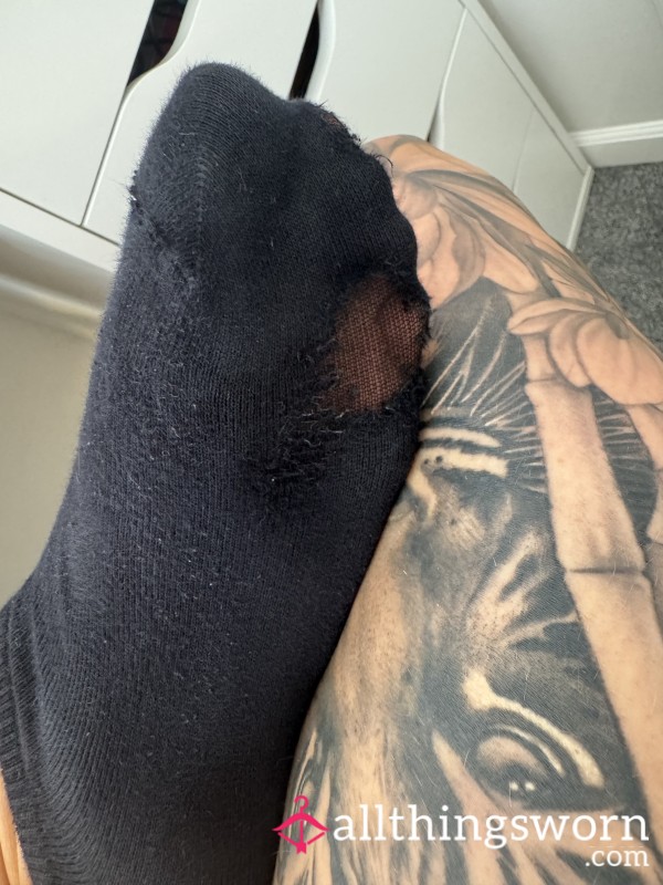 Extremely Worn With Holes In From My Wet Sweaty Feet