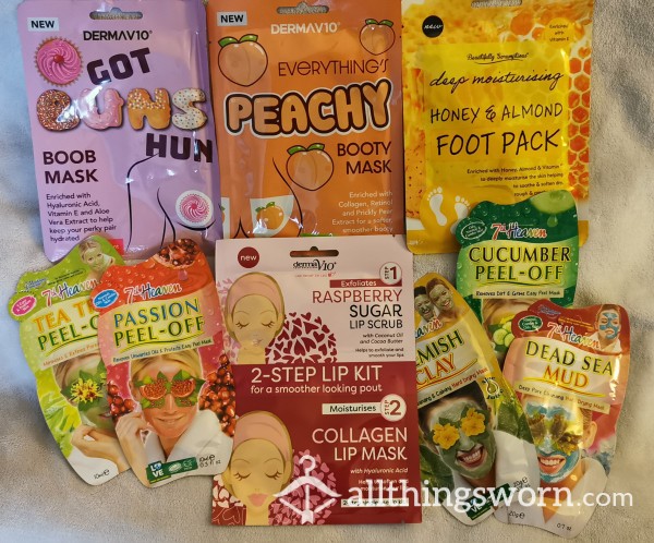 Beauty Masks ~ Face, Feet, Lips, B**bs, A**