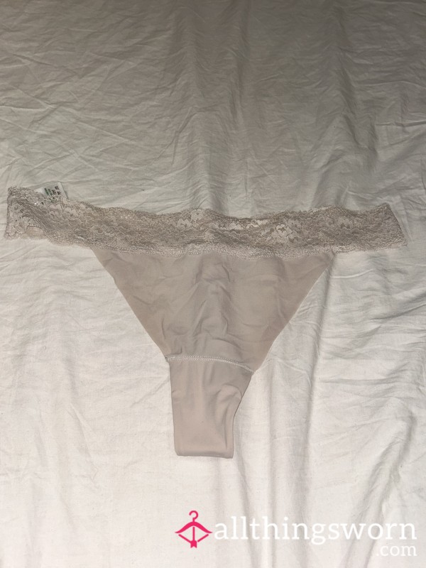 Faded White Thong
