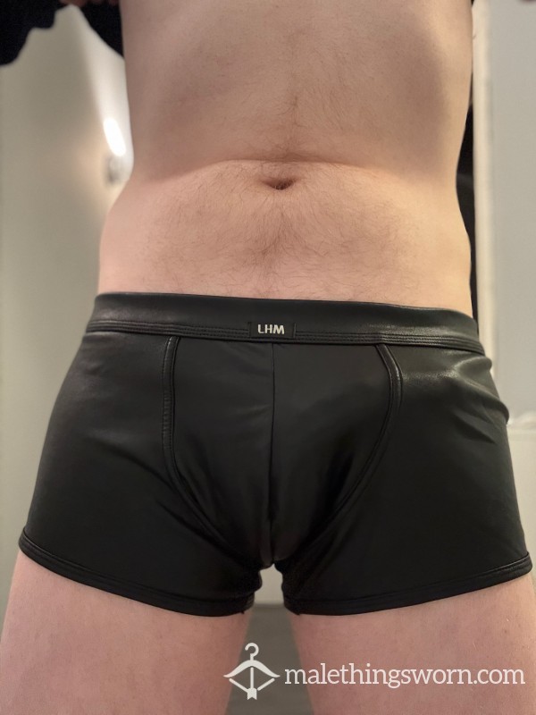 Fake Leather Trunks Black