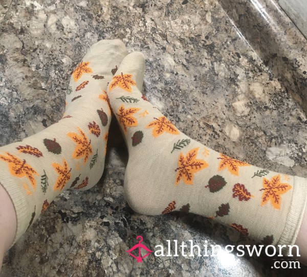 Falling Leaves Crew Socks