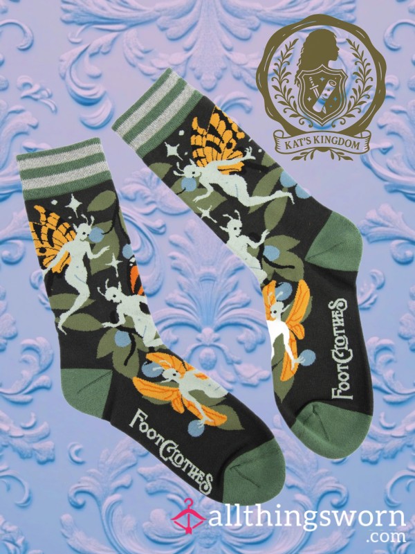 Fanciful Faeries 🧚‍♀️✨ | Whimsical Forest Crew Socks
