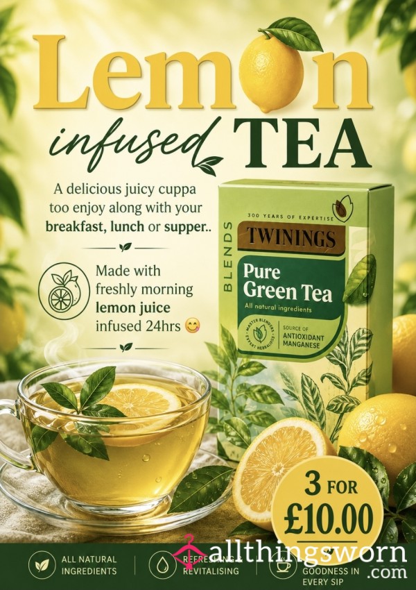 🍋 Wake Up Bright 😋 Lemon Soaked & Infused Teabags For Breakfast Bliss