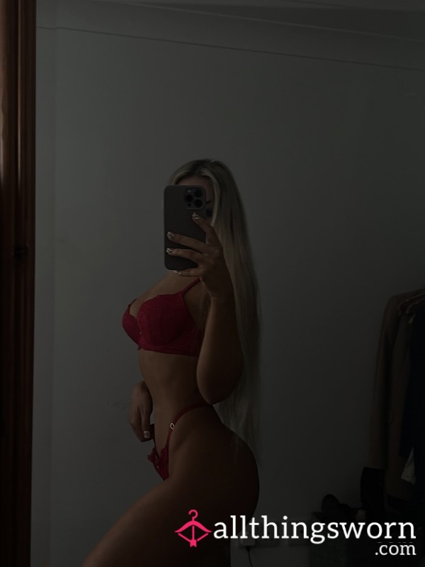 Fancy A Pair Of My Lacey Red Thongs After My Sweaty Gym Session?😇💦