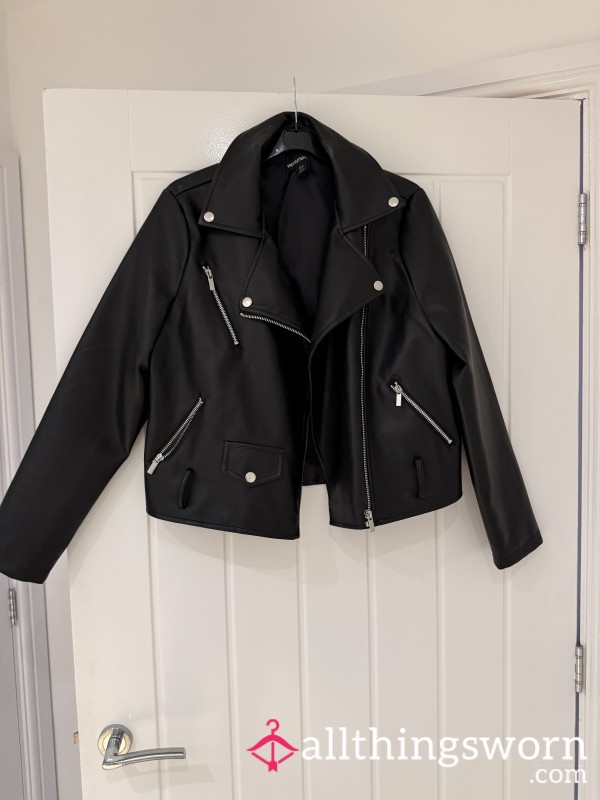 Faux Black Leather Jacket