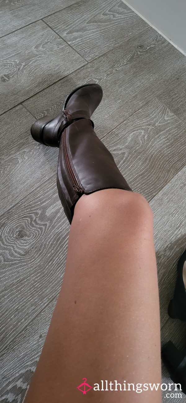 Faux Leather Boots