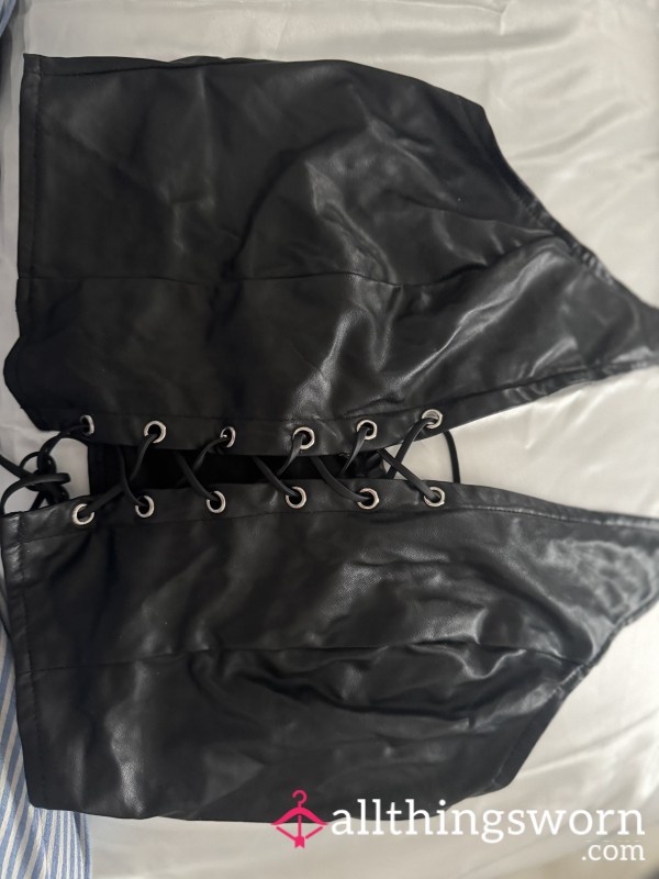 Faux Leather Corset Top