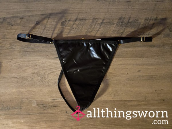 Faux Leather G-string ❤︎₊ ⊹