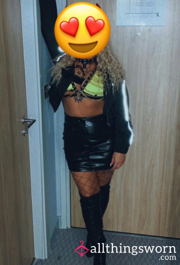 Faux Leather Skirt