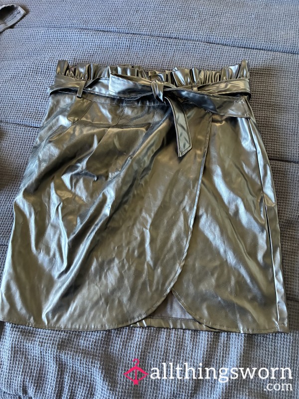 Faux Leather Skirt