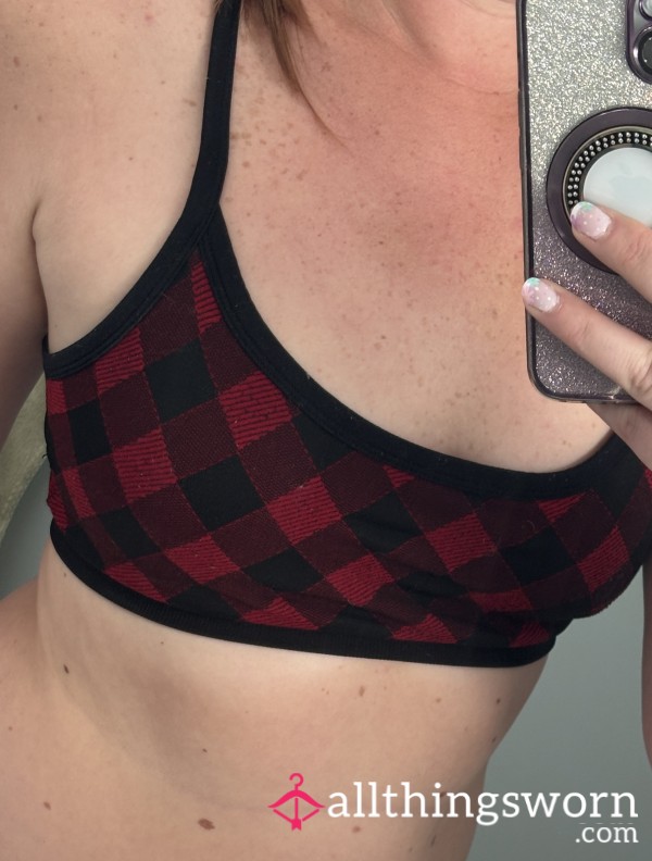 Cotton Bra With Lacy Back