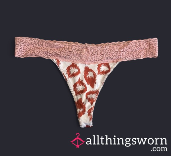 Feather Print Thong