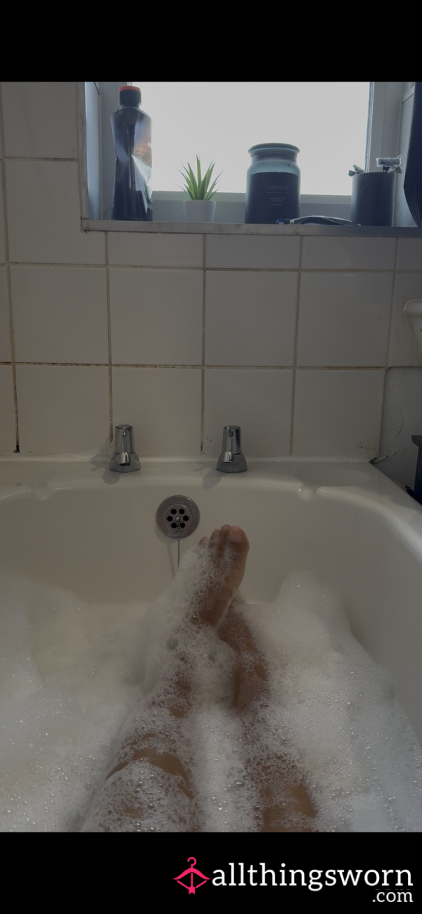 Feet In Bubble Bath