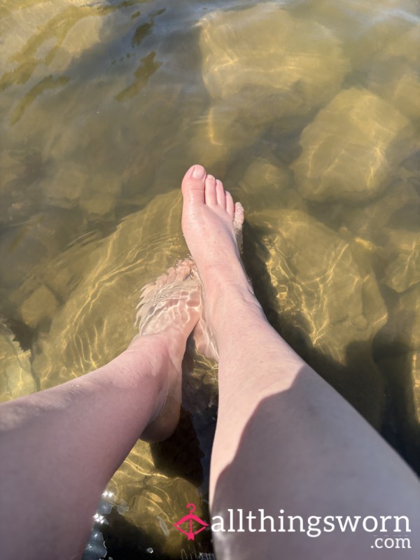 Feet Content In Lake Water