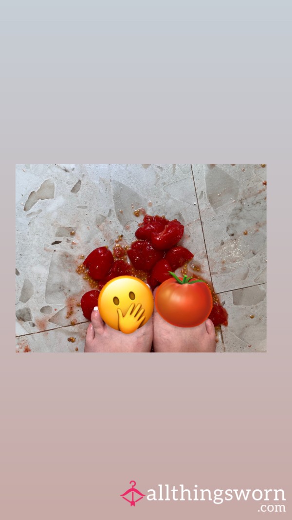FEET CRUSHING - BABY TOMATOES 🍅