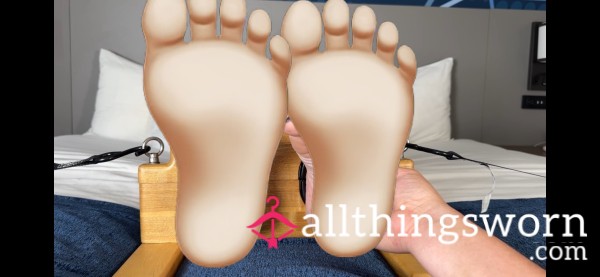 Feet In Bondage Being Tickled