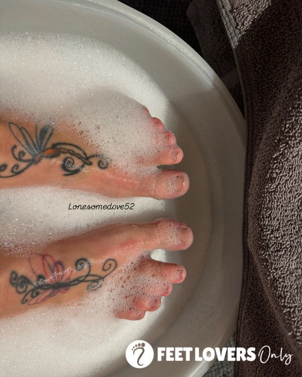 Feet In Bubbles During A Pedicure