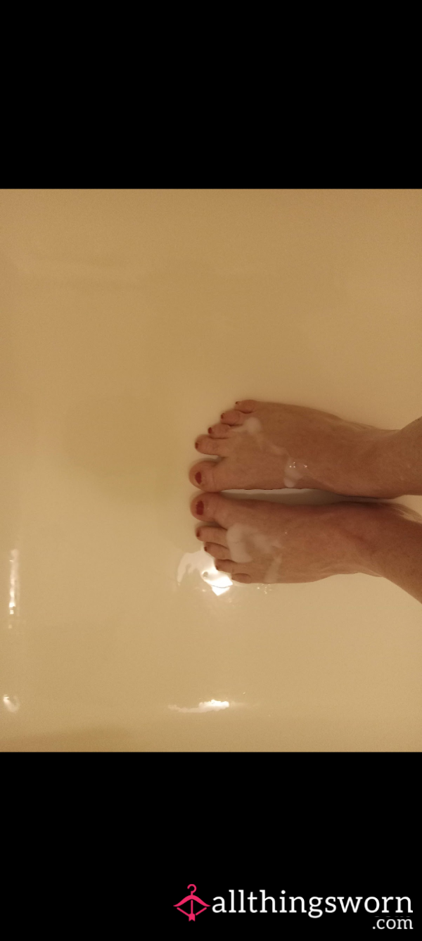 Feet In Covered In Sticky Cream