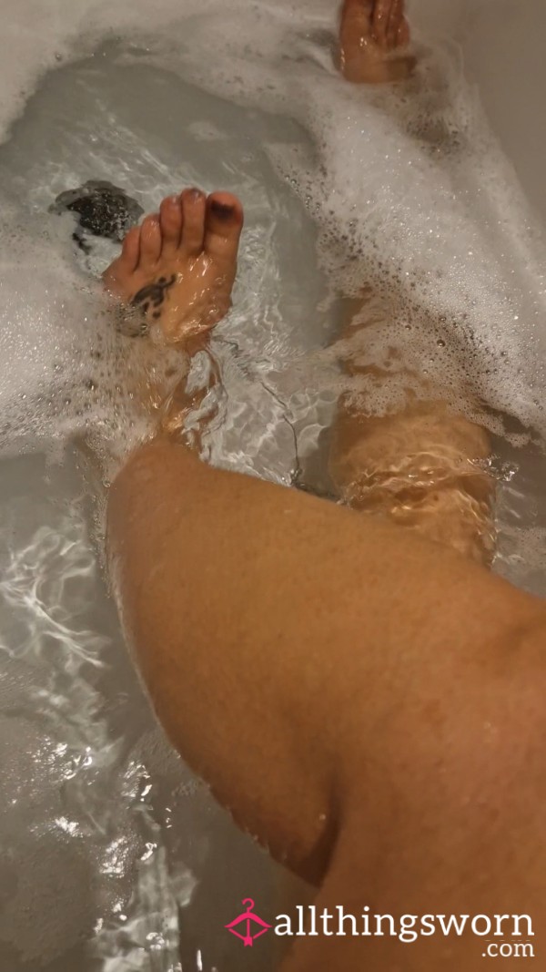 Feet In Hot Bath