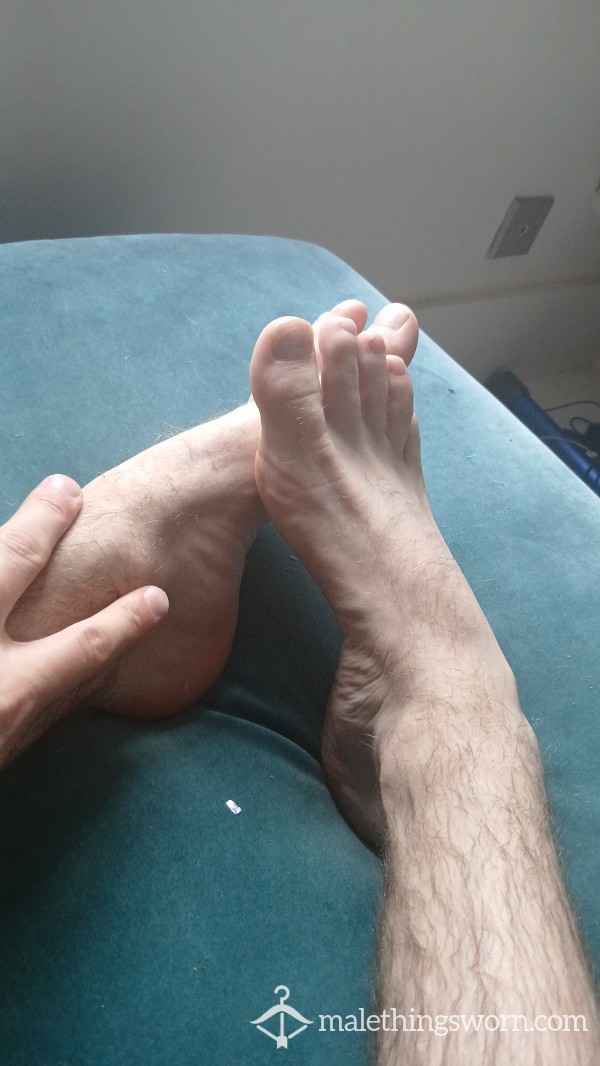 Feet Pick From A Sweaty Day Working Out